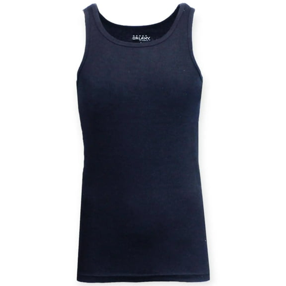 Galaxy by Harvic Men Ribbed Tank Top (Navy)