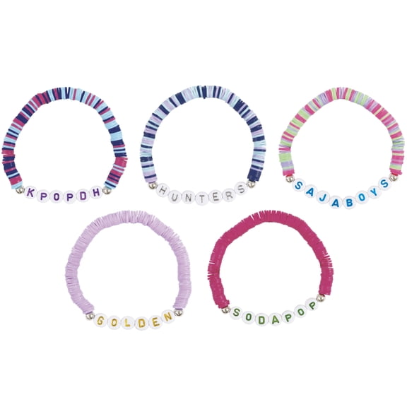 KPop Demon Hunters 5 Count Multicolor Party Favor Bracelets