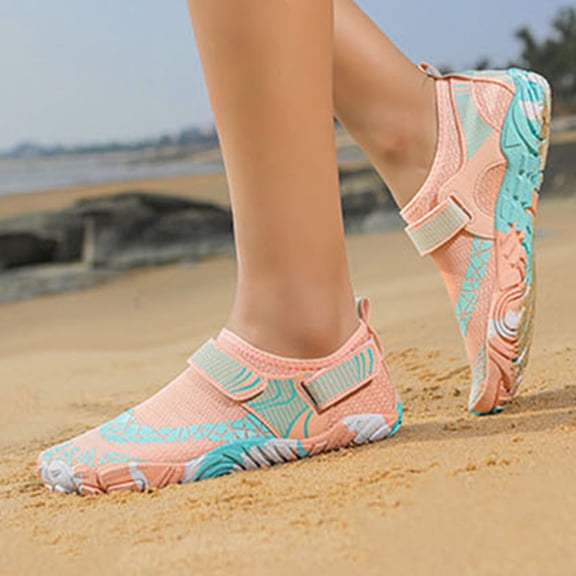Karight Adjustable Water Shoes for Men Women Quick Dry Wide Toe Aqua Shoes for Swim Beach Surf