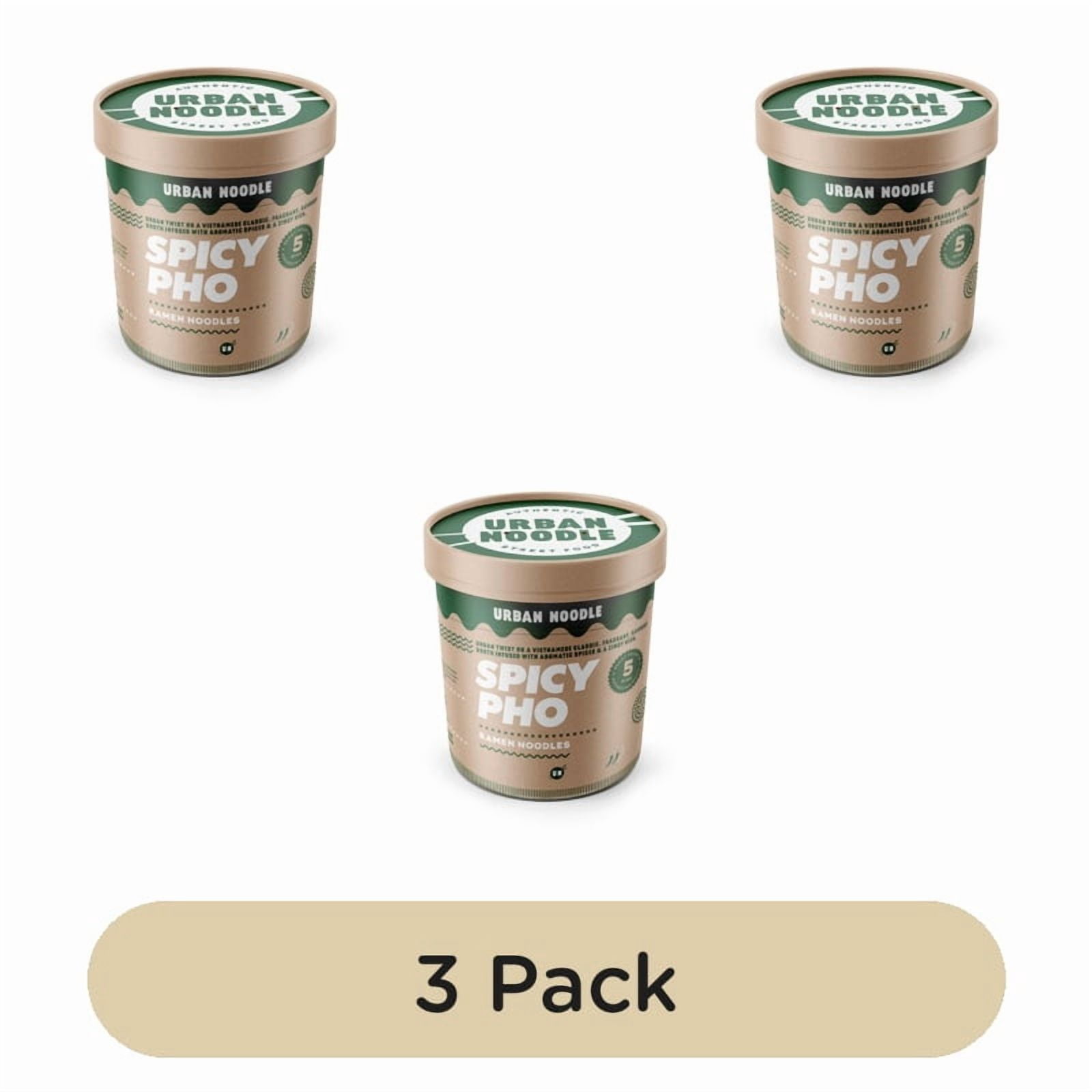 Urban Noodle Spicy Pho Ramen Pot 87g, British Import (Pack of 3)