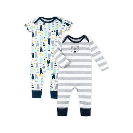 

Little Star Baby Boy 2 Pk Rompers Size Newborn - 24 Months