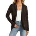 thumbnail image 2 of Rciityk Lightweight Cardigans for Women Spring Fall Fashion Open Front Long Sleeve Pocket Knit Cardigan Sweaters, Brown XL, 2 of 7