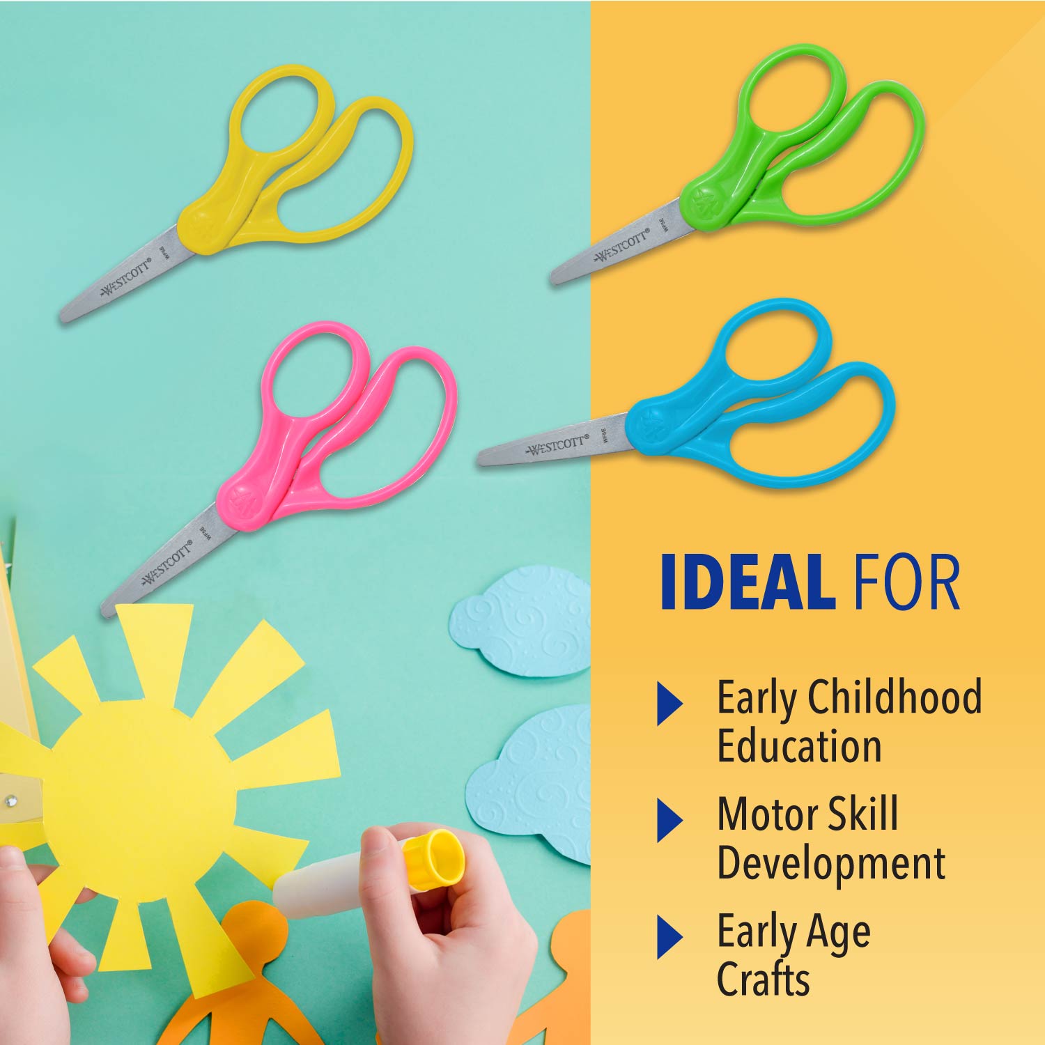 Westcott 5-Inch Kids Scissors, Pointed, Assorted Colors, 12-Pack photo 7