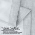 thumbnail image 3 of HPD Half Price Drapes Heather Grey Grommet Faux Linen Room Darkening Curtains for Bedroom & Living Room Curtains (1 Panel), Door & Window Curtains 120 inches long, Grommet Curtains,50W X 120L, 3 of 9