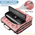 thumbnail image 6 of Zipper Binder with Shoulder Strap 2 inch 3 Ring Waterproof File Folder Organizer Bag 500 Sheet Roses and Stripes Pattern, 6 of 8