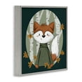 thumbnail image 3 of Stupell Industries Autumnal Fox & Birch Trees Animals Painting Gray Framed Art Print Wall Art, 12 x 12, 3 of 8
