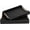 Black, variant on Rectangular Woven Leather Ottoman Tray with Gold Handles, White Serving Tray for Coffee Table and Living Room Decor