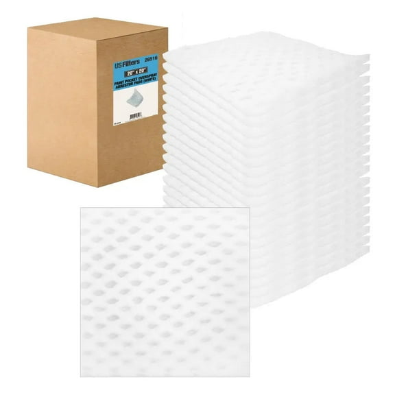 Paint Pocket Overspray Spray Booth Exhaust Arrestors Filters - White - 20 x 20 - 20 Per Pack