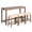 Brown, variant on Jopath Counter Height Table Set of 4, Dining Bar Table and Stool Set with Power Outlet,Country Bar Table Set with 3 Padded Stools,Wood Top Pub Table for Living Room, Dining Room, Game Room,Light Oak