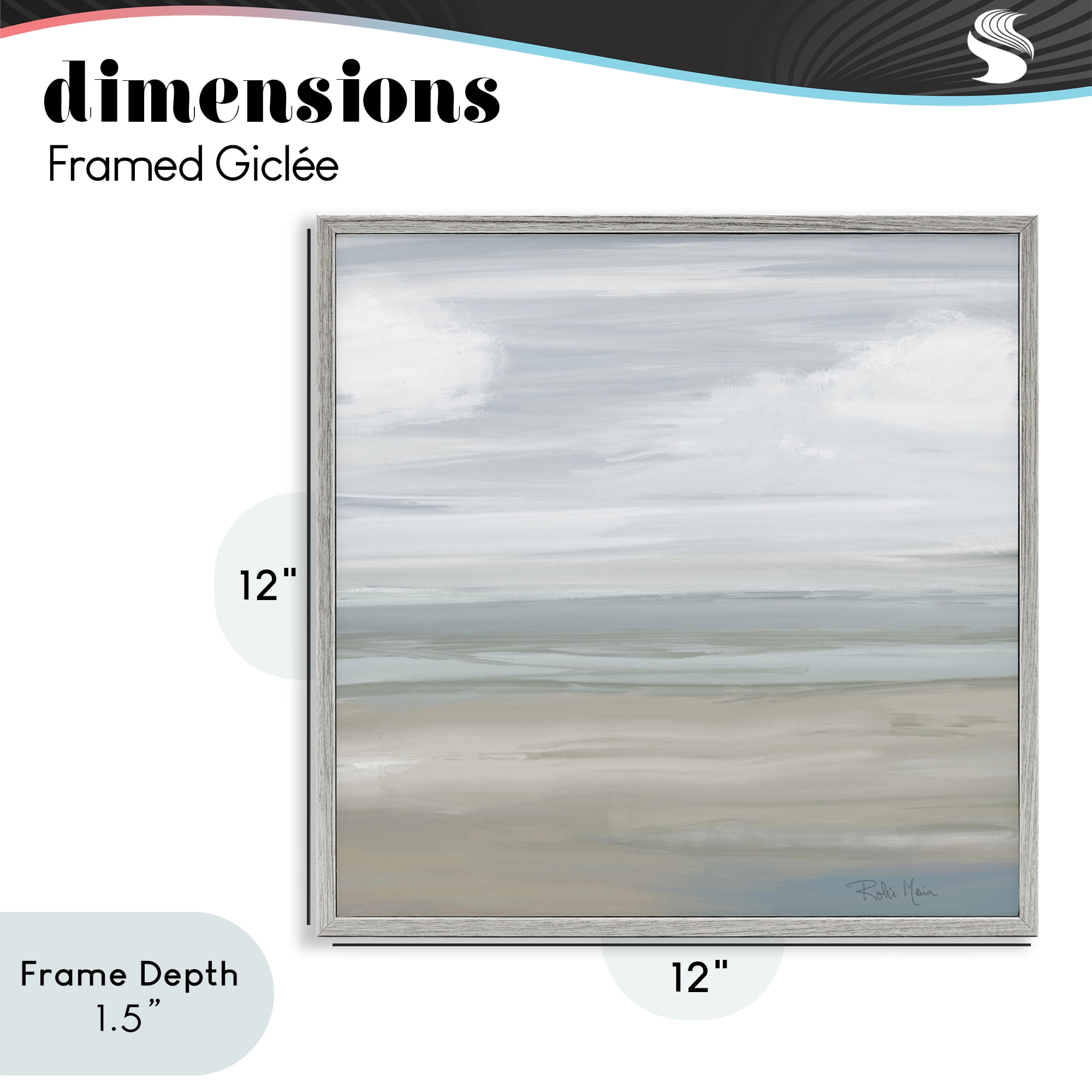 Stupell Industries Another Day Peaceful Landscape Gray Framed Giclee Art, design by Robin Maria