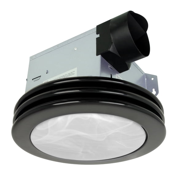 Akicon AK1480-BN 4-Inch Duct 80CFM 24W 120V Steel Bathroom Ventilation Fan 2.0 Sones - Black