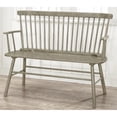 thumbnail image 2 of Gray Wooden Bench With Arm Rest And Spindle Back Wood For Cozy Feeling, 2 of 5