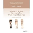 thumbnail image 2 of MeMoi Women's Simply Bare Ultra-Sheer Stripe-Top Thigh-High Stockings - Womens - Female (Medium/Large, Caramel), 2 of 12