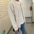 thumbnail image 5 of Men Zip Up Knitted Cardigan Lined Funnel Neck Jumper Sweater w/ Pockets Coat, 5 of 11