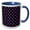 Blue/White, variant on 3drose, Black and Purple Polka Dot Print, 11oz Mug
