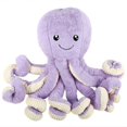 thumbnail image 1 of Purple18cmLindo pulpo sonriente de peluche de juguete suave relleno de algodón animales almohada gran cumpleaños Navidad, 1 of 5