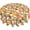 Autumn Pumpkin, variant on Pink Christmas Tablecloth Round 60 Inch Cute Gingerbread Cupcake Dessert Washable Wrinkle Stain-Resistant Polyester Table Cloth Rustic Indoor Winter Decorations for Home Kitchen Dinning Party Holiday