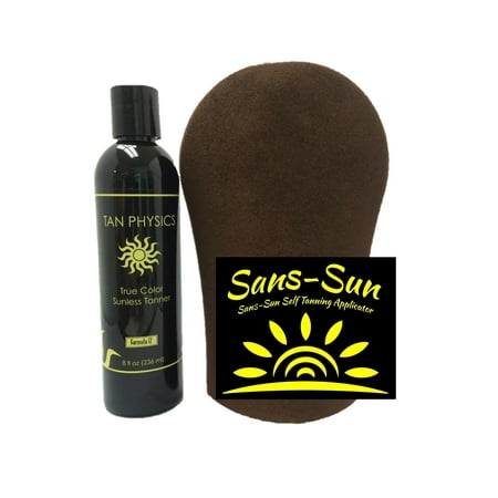 Tan Physics True Color Tanner 8 oz w/ FREE Tanning Mitt by Sans-Sun