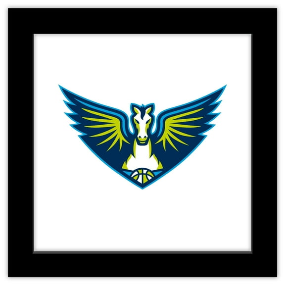 Gallery Pops WNBA Dallas Wings - Primary Logo Wall Art, Black Framed Version, 12" x 12"