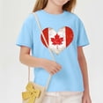thumbnail image 6 of ITSAME T-Shirt for Boys Girls, Round Neck Heart Print Short Sleeve Kids Casual Fashion Loose Pullover Blue Size 7T, 6 of 6