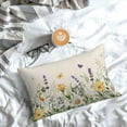 thumbnail image 3 of Spring Pillow Covers 12x20 Set of 2, Watercolor Lavender Eucalyptus Butterflies Decorative Throw Pillows Wildflowers Daisy Farmhouse Cushion Pillow Covers for Sofa Couch Outdoor Decor, 3 of 6