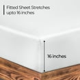 thumbnail image 3 of Royale Linens 300 Thread Count 100% Long Staple Combed Cotton Fitted Sheet - Super Soft Deep Pocket Bottom Sheet - White Fitted Sheet Full Size - Full Fitted Sheet Only - Elastic Sheet (Full, White), 3 of 10