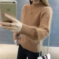 thumbnail image 2 of Suéter de mujer otoño e invierno Popular medio cuello alto engrosado camisa de fondo de terciopelo de visón sintético, 2 of 6