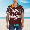 thumbnail image 4 of Daiia Happy Thanksgiving Hawaiian Shirt for Men Gentle Cotton Regular Short Sleeve Casual-3X-Large, 4 of 9