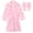 Pink Lattice Bow, variant on Girls Fleece Robe With Slippers - Pink and Burgundy, 7-8