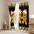 thumbnail image 3 of Homewish Cartoon Gingerbread Man Curtains Pack of 2 (42x84 Each) for Kids Teens Girls,Happy Xmas Curtains Blackout,Christmas Festival Bedroom Curtains,Luxury Bedroom Decor, 3 of 6