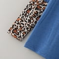 thumbnail image 5 of ZMHEGW Toddler Kids Little Girl's Crewneck Solid Leopard Basic T Shirt Tops Long Sleeve Loose Casual Autumn Blouse Tee Tops, 5 of 6