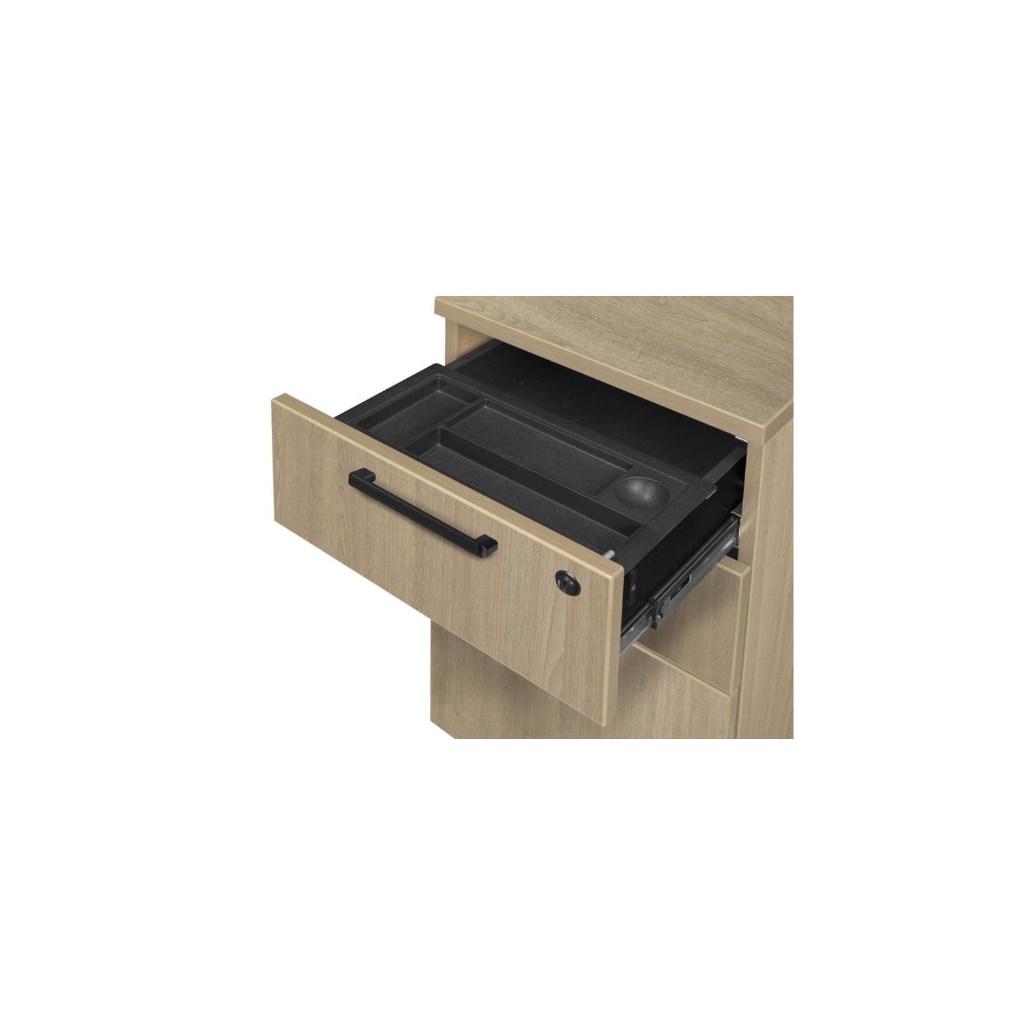 Regency Legacy 60 x 30 in. Executive Desk with Single Pedestal Drawer Unit- Noble Oak