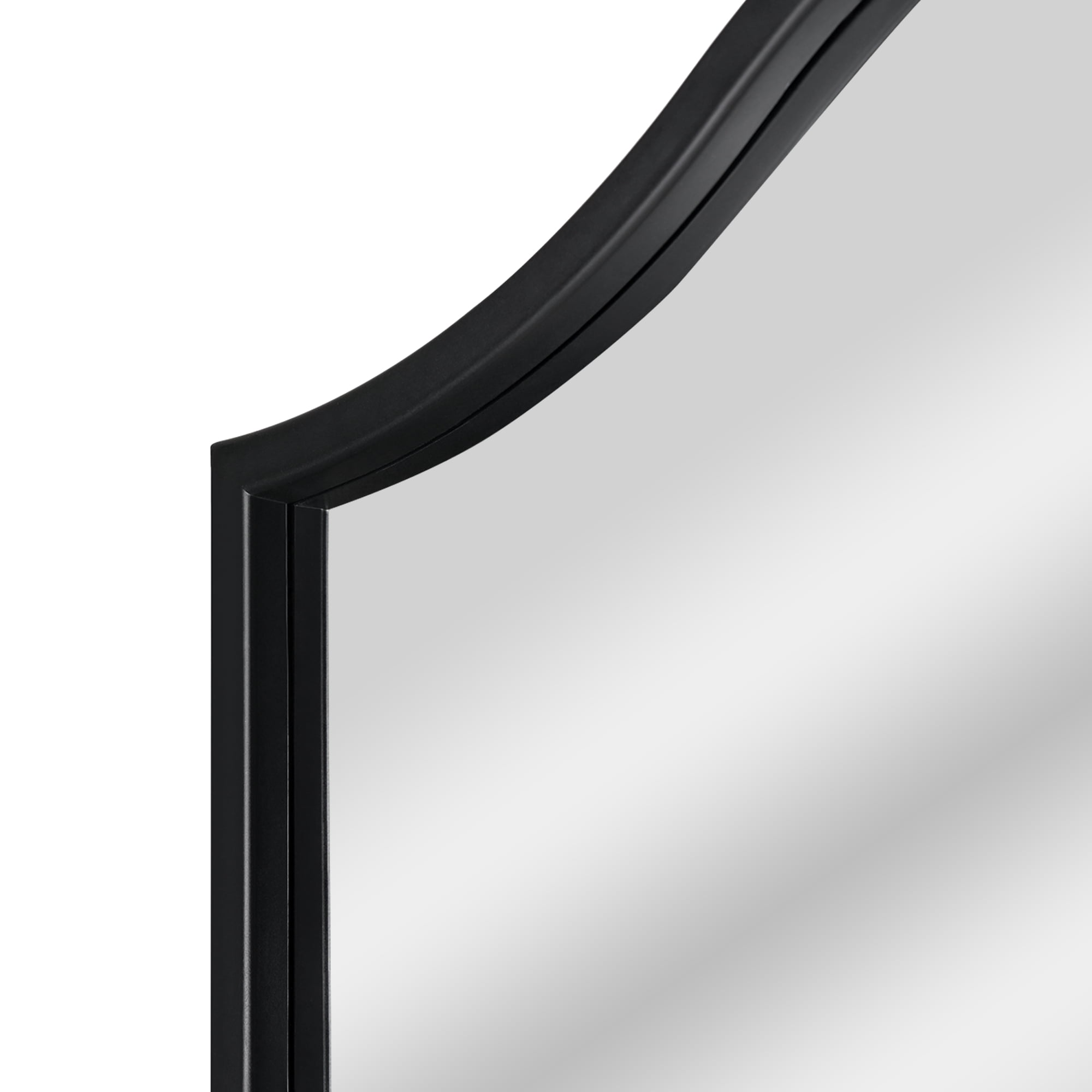 Home Decor Collection Crystal Art Gallery Traditional Framed Glass Arch Mirror, Black