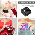 thumbnail image 3 of OULII Portable Supple Change Pouch Black PU Coin Storage Bag for School Shopping Work, 3 of 8