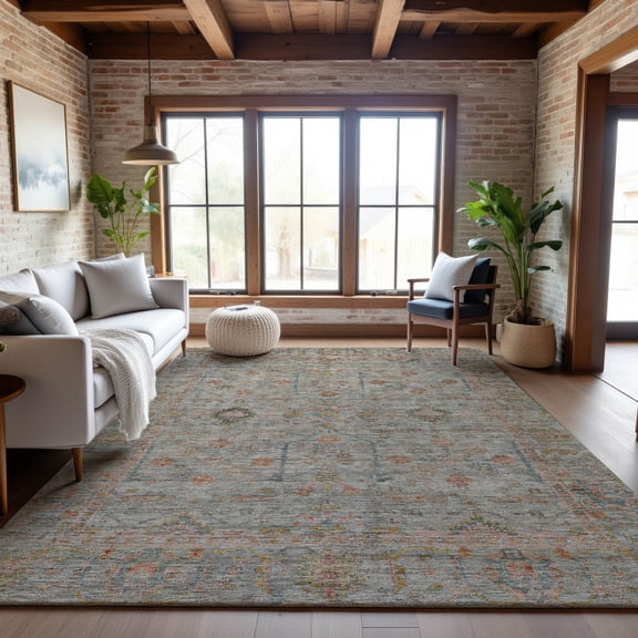 Addison Rugs Mayfield Premium Machine Washable Traditional Global Taupe Rectangle Rug, 8' x 10'