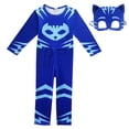 thumbnail image 4 of Mono azul rojo verde para niños, disfraz de Cosplay con máscara, héroe nocturno, conjuntos de vestido de fiesta de cumpleaños, disfraces de Navidad, 4 of 4