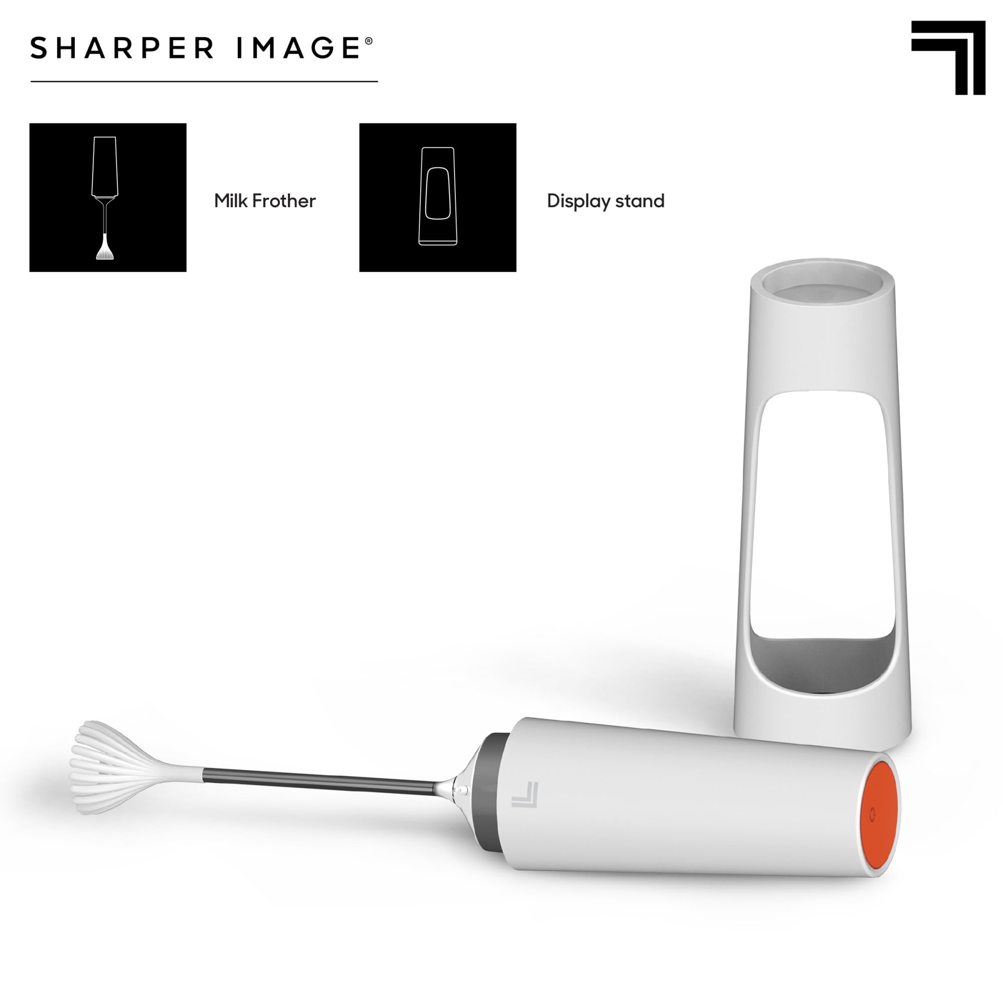 Sharper Image® Electric Milk Frother for Dense and LongLasting Foam