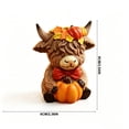 thumbnail image 3 of Solid Resin Cow Desktop Figurine Ornament, fine‑finished handicraft styling, compact desktop‑sized design, serves as shelf decoration, housewarming and everyday souvenir gift, 3 of 7