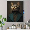 thumbnail image 4 of Regal Ginger Cat Gentleman Canvas Wall Art, Warm Tone Pet Print for Living Room, Bedroom, Office, Study, Den and Bar Decor, 4 of 8
