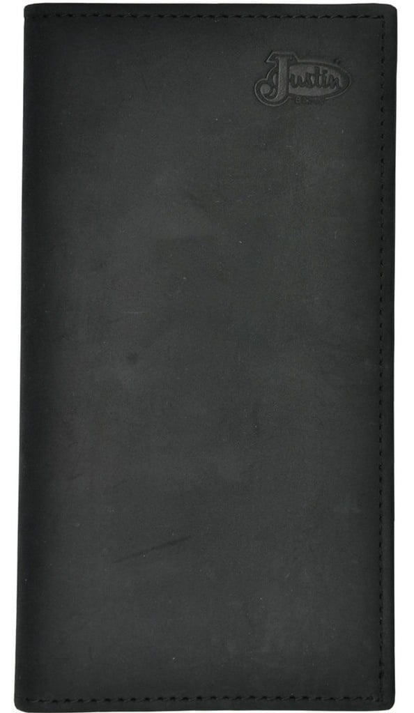 Justin Wallet Mens Basic Rodeo Checkbook Slots Distressed WJB01