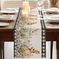 thumbnail image 3 of Table Runners 72 Inches Long Dress Scarves, Easter Bunny Farmhouse Kitchen/Dining Table Runner, Coffee Tablerunners, Spring Flowers Leaves Cute Rabbits Pastoral Plants 14x72 Inch, 3 of 9
