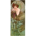thumbnail image 2 of Vintage Apple Collection 8x14 White Modern Wood Framed Museum Art Print Titled - Mucha Emeraude, 2 of 4