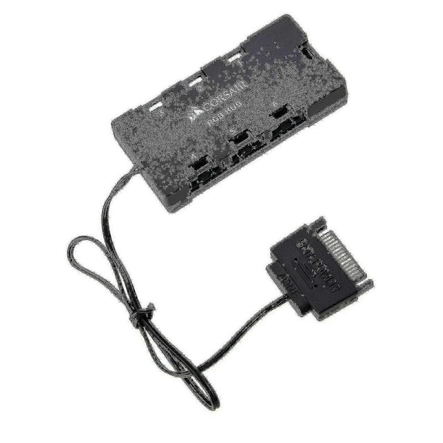RGB LED Fan Controller Hub - 6-Port Adapter for RGB Fans with Lightning Sync Technology