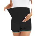 thumbnail image 3 of WBQ Women's Maternity Shorts Over Belly Pregnancy Adjustable Belt Activewear Workout Running Athletic Lounge Shorts Waffle Pajamas Shorts for Pregnant Woman with Pockets S-3XL, 3 of 7
