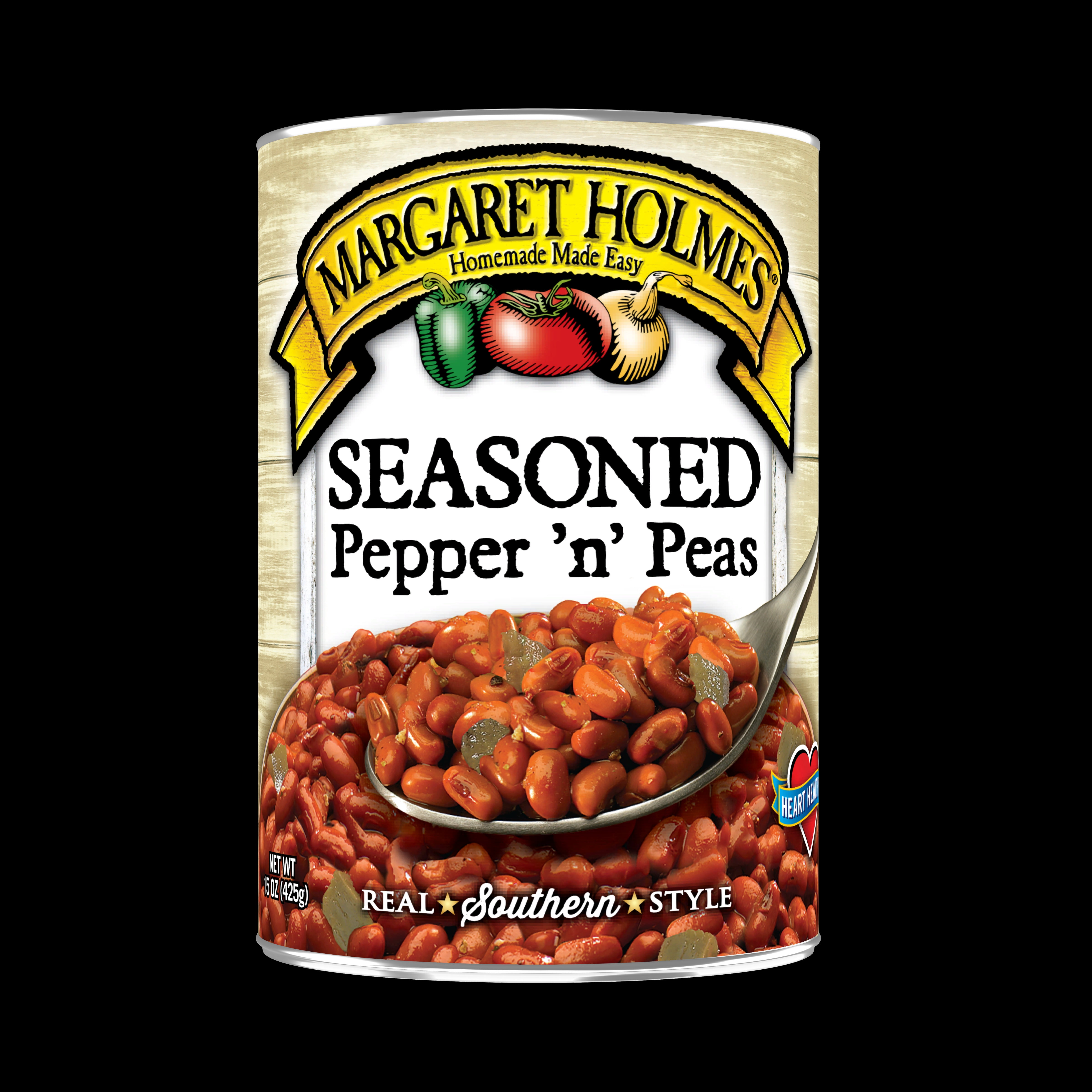 Margaret Holmes Seasoned Pepper 'N Peas, 15 oz