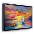 thumbnail image 1 of Designart Tableau Coucher De Soleil Aux Reflets Colorés II ART MURAL À CADRE FLOTTÉ, 1 of 4