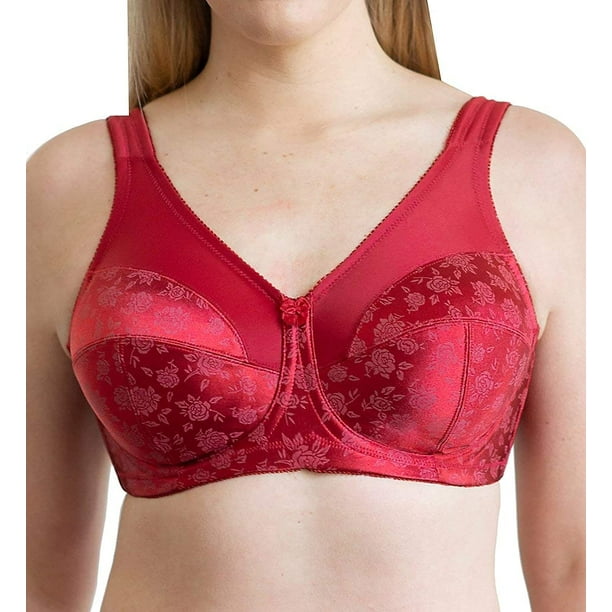  Womens Full Coverage Front Closure Wire Free Back Support  Posture Bra Chocolate Burgundy 42F