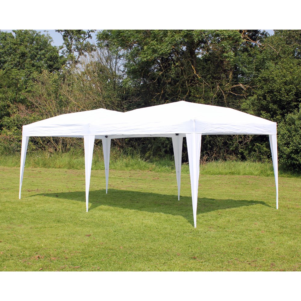 New 10' x 20' Palm Springs WHITE Pop UP EZ Set Up Canopy Gazebo Party