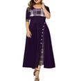 thumbnail image 4 of FASHIONWT Women Plus Size Elegant Print Bridesmaid Midi Evening Party Formal Dress, 4 of 4