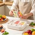 thumbnail image 4 of Outdor 3 Cavity Animal Silicone Popsicle With Lid & Sticks Cute Bear Rabbit Cat Ice Maker Food Grade Reusable Ice For Kids /Yellow/White, 4 of 6